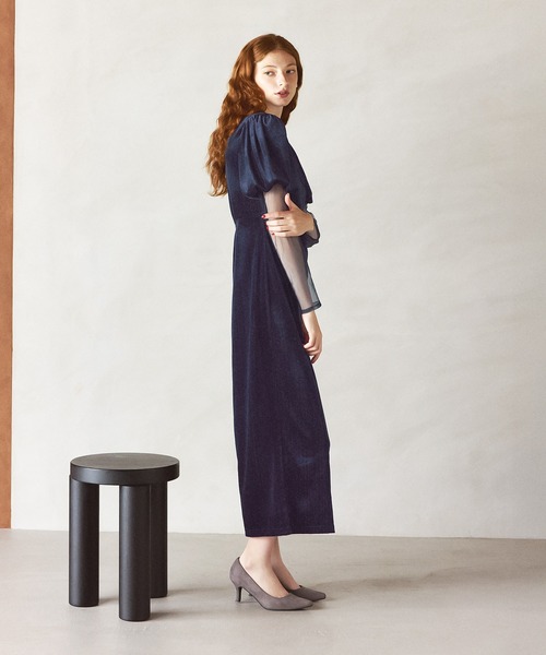 darial】lame velvet dress ラメ ベロア ドレス お呼ばれ 結婚式