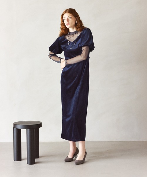 darial】lame velvet dress ラメ ベロア ドレス お呼ばれ 結婚式