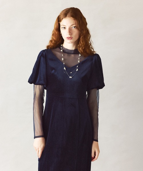 darial（ダリアル）の「【darial】lame velvet dress ラメ ベロア ドレス お呼ばれ 結婚式 二次会 成人式 同窓会 セレモニードレス パーティドレス オケージョンドレス（ドレス・レディース・レッド/ネイビー/ブラック・S/M/L）」の11枚目の写真