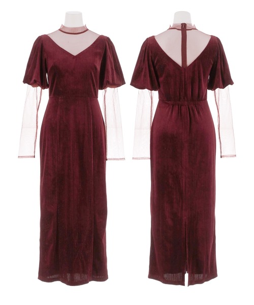 darial】lame velvet dress ラメ ベロア ドレス お呼ばれ 結婚式