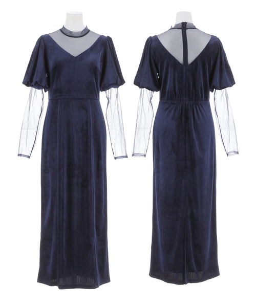 darial】lame velvet dress ラメ ベロア ドレス お呼ばれ 結婚式