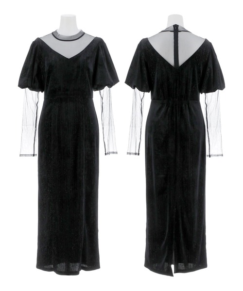 darial】lame velvet dress ラメ ベロア ドレス お呼ばれ 結婚式