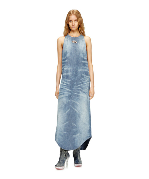 DIESEL（ディーゼル）の「ウィメンズ デニムドレス DE-LINA-S（ワンピース・レディース・インディゴブルー・SMALL/MEDIUM/X-SMALL）」の6枚目の写真