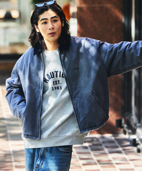 NAUTICA（ノーティカ）の「NAUTICA/ノーティカ 中綿 ガーメントダイ クラッシュド チノジップ ブルゾン/中綿ジャケット/チノツイル（ブルゾン・メンズ・チャコールグレー/ネイビー/オリーブ・MEDIUM/LARGE/X-LARGE）」の15枚目の写真