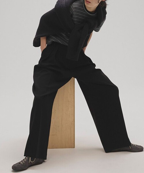 TODAYFUL/トゥデイフル】Bonding Wide Trousers/ボンディングワイド