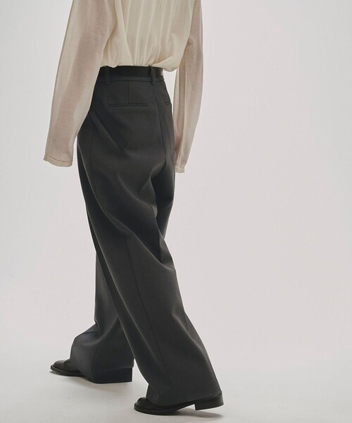 TODAYFUL（トゥデイフル）の「【TODAYFUL/トゥデイフル】Bonding Wide Trousers/ボンディングワイドトラウザーパンツ（スラックス・レディース・チャコールグレー/ブラック/モスグリーン・36/38）」の11枚目の写真