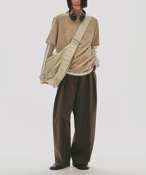 TODAYFUL（トゥデイフル）の「【TODAYFUL/トゥデイフル】Bonding Wide Trousers/ボンディングワイドトラウザーパンツ（スラックス・レディース・チャコールグレー/ブラック/モスグリーン・36/38）」の14枚目の写真