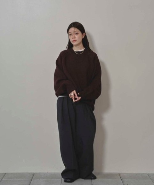 TODAYFUL（トゥデイフル）の「【TODAYFUL/トゥデイフル】Bonding Wide Trousers/ボンディングワイドトラウザーパンツ（スラックス・レディース・チャコールグレー/ブラック/モスグリーン・36/38）」の22枚目の写真