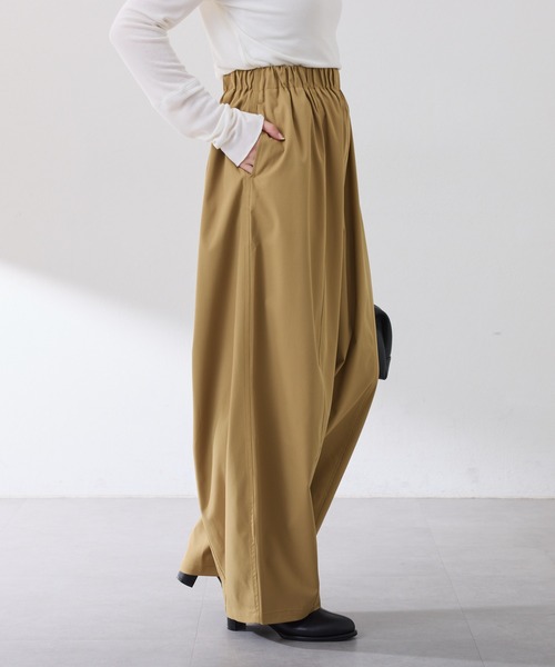 COLLAGE GALLARDAGALANTE(コラージュガリャルダガランテ)の「スパンライクボーイフレンドワイドパンツ/ZOZO限定(その他パンツ・レディース・ブラック/ベージュ/ダークネイビー/カーキブラウン・マルチサイズ)」の3枚目の写真