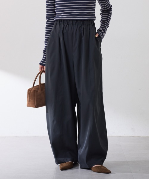 COLLAGE GALLARDAGALANTE(コラージュガリャルダガランテ)の「スパンライクボーイフレンドワイドパンツ/ZOZO限定(その他パンツ・レディース・ブラック/ベージュ/ダークネイビー/カーキブラウン・マルチサイズ)」の1枚目の写真