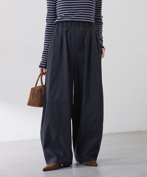 COLLAGE GALLARDAGALANTE(コラージュガリャルダガランテ)の「スパンライクボーイフレンドワイドパンツ/ZOZO限定(その他パンツ・レディース・ブラック/ベージュ/ダークネイビー/カーキブラウン・マルチサイズ)」の5枚目の写真