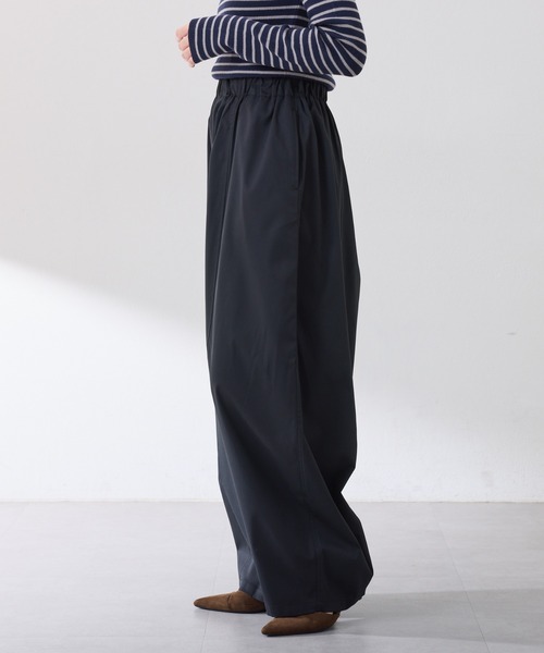 COLLAGE GALLARDAGALANTE(コラージュガリャルダガランテ)の「スパンライクボーイフレンドワイドパンツ/ZOZO限定(その他パンツ・レディース・ブラック/ベージュ/ダークネイビー/カーキブラウン・マルチサイズ)」の6枚目の写真