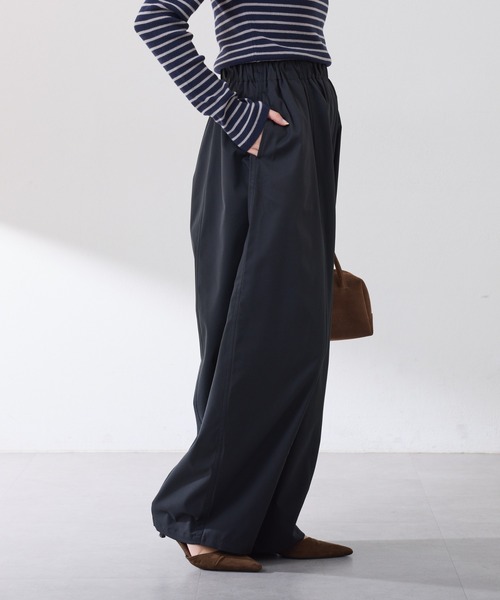 COLLAGE GALLARDAGALANTE(コラージュガリャルダガランテ)の「スパンライクボーイフレンドワイドパンツ/ZOZO限定(その他パンツ・レディース・ブラック/ベージュ/ダークネイビー/カーキブラウン・マルチサイズ)」の8枚目の写真