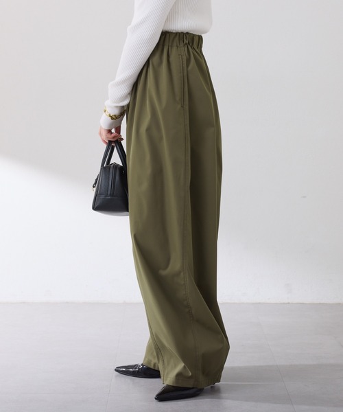 COLLAGE GALLARDAGALANTE(コラージュガリャルダガランテ)の「スパンライクボーイフレンドワイドパンツ/ZOZO限定(その他パンツ・レディース・ブラック/ベージュ/ダークネイビー/カーキブラウン・マルチサイズ)」の13枚目の写真
