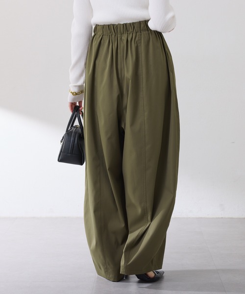 COLLAGE GALLARDAGALANTE(コラージュガリャルダガランテ)の「スパンライクボーイフレンドワイドパンツ/ZOZO限定(その他パンツ・レディース・ブラック/ベージュ/ダークネイビー/カーキブラウン・マルチサイズ)」の14枚目の写真