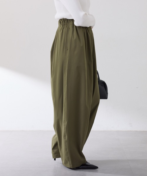 COLLAGE GALLARDAGALANTE(コラージュガリャルダガランテ)の「スパンライクボーイフレンドワイドパンツ/ZOZO限定(その他パンツ・レディース・ブラック/ベージュ/ダークネイビー/カーキブラウン・マルチサイズ)」の15枚目の写真