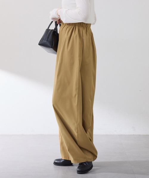 COLLAGE GALLARDAGALANTE(コラージュガリャルダガランテ)の「スパンライクボーイフレンドワイドパンツ/ZOZO限定(その他パンツ・レディース・ブラック/ベージュ/ダークネイビー/カーキブラウン・マルチサイズ)」の21枚目の写真
