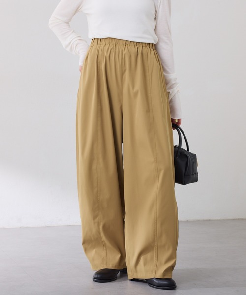 COLLAGE GALLARDAGALANTE(コラージュガリャルダガランテ)の「スパンライクボーイフレンドワイドパンツ/ZOZO限定(その他パンツ・レディース・ブラック/ベージュ/ダークネイビー/カーキブラウン・マルチサイズ)」の20枚目の写真