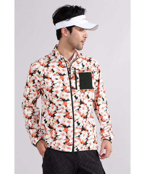 ニューバランスゴルフハイビスカスフルジップ ウインド ブルゾン サイズM 新品 new balance golf】【直営店舗限定】ハイビスカス フルジップ ウインド