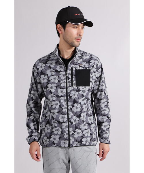 ニューバランスゴルフハイビスカスフルジップ ウインド ブルゾン サイズM 新品 new balance golf】【直営店舗限定】ハイビスカス フルジップ ウインド
