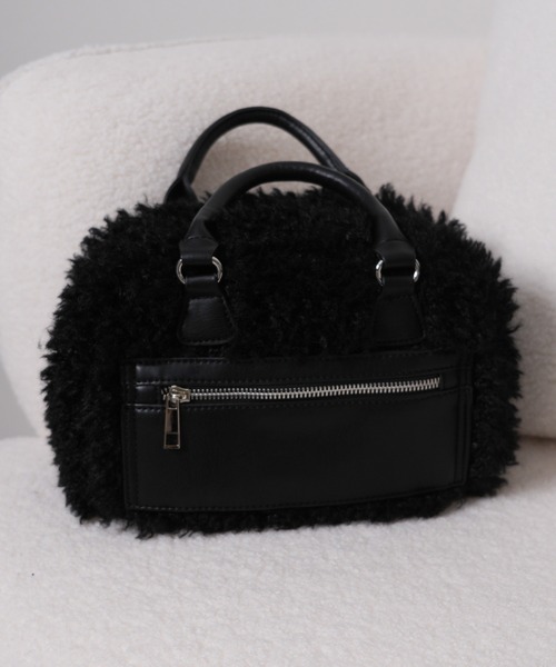 LIPSERVICE（リップサービス）の「プードルボアミニボストンバッグ（ボストンバッグ・レディース・アイボリー/ブラック/ブラウン・FREE）」の9枚目の写真