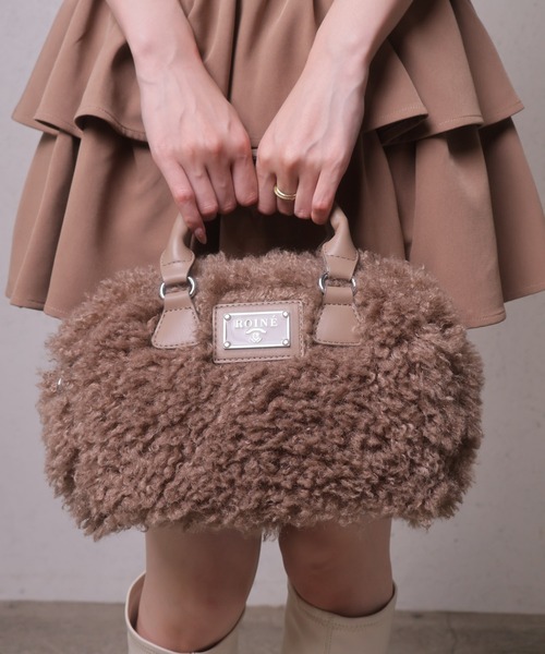 LIPSERVICE（リップサービス）の「プードルボアミニボストンバッグ（ボストンバッグ・レディース・アイボリー/ブラック/ブラウン・FREE）」の10枚目の写真