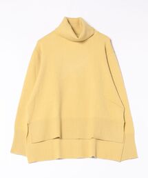 タートルネックワイドニットプル