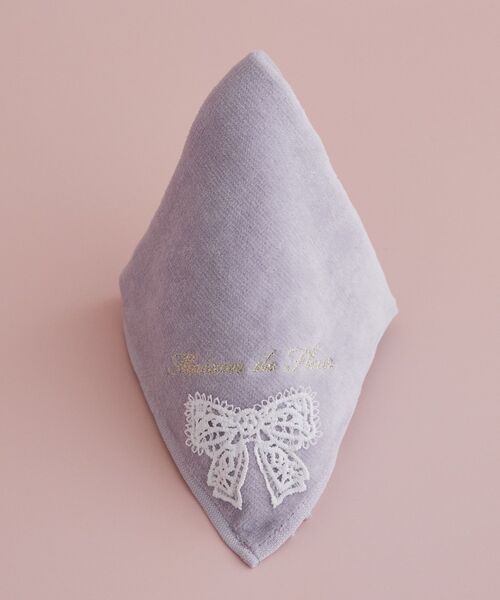 Maison de FLEUR（メゾンドフルール）の「リボンレースタオルハンカチ（ハンカチ/ハンドタオル・レディース・ラベンダー/ピンク/アイボリー・FREE）」の2枚目の写真