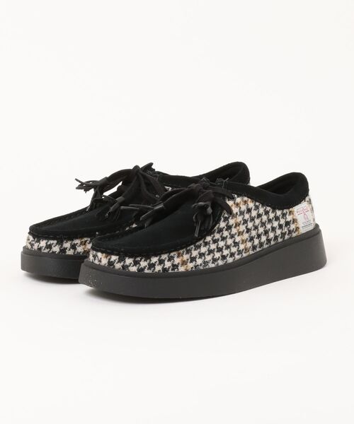Clarks(クラークス)の「Clarks クラークス TORVIEW【Clarks 200周年記念モデル/HARRIS TWEED(ハリスツイード)】メンズシューズ(トービュー) 26184928(モカシン/デッキシューズ・メンズ・ブラック系その他・25.0cm/25.5cm/26.0cm/26.5cm/27.0cm/27.5cm/28.0cm)」の1枚目の写真