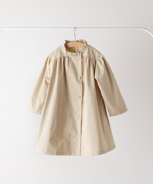 riziere(リジェール)の「ダブルボタンフリルカラーワンピースコート(その他アウター・キッズ・アッシュブラウン/ベージュ・90/100/110/120/130/140/150)」の12枚目の写真