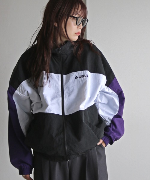 GERRY（ジェリー）の「【GERRY/ジェリー】 切替ナイロンジャケット（ナイロンジャケット・メンズ・ブラック×グリーン/ブラック×ベージュ/ブラック×パープル/ブラック・L/M/XL）」の3枚目の写真