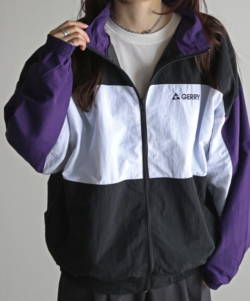 GERRY（ジェリー）の「【GERRY/ジェリー】 切替ナイロンジャケット（ナイロンジャケット・メンズ・ブラック×グリーン/ブラック×ベージュ/ブラック×パープル/ブラック・L/M/XL）」の9枚目の写真