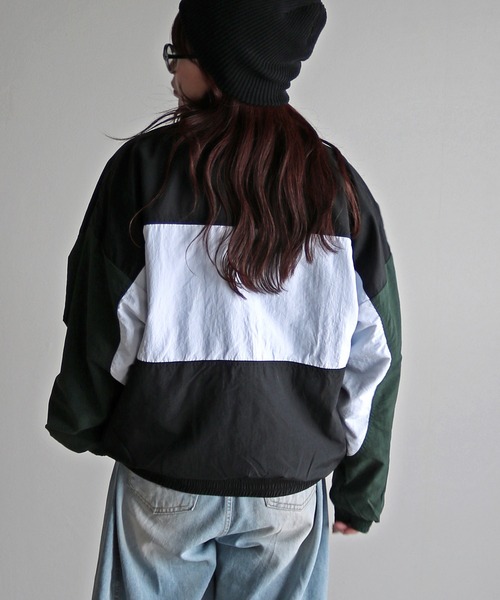 GERRY（ジェリー）の「【GERRY/ジェリー】 切替ナイロンジャケット（ナイロンジャケット・メンズ・ブラック×グリーン/ブラック×ベージュ/ブラック×パープル/ブラック・L/M/XL）」の14枚目の写真