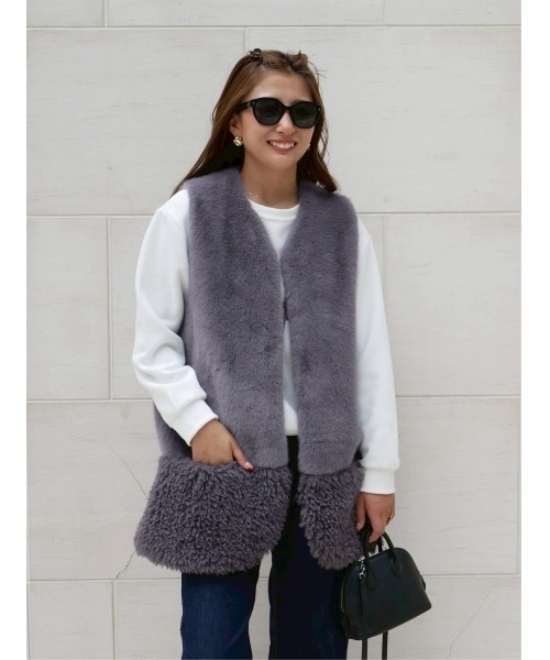 ボアドッキングファーベスト（その他アウター）｜BeBeoD（べベッド）の