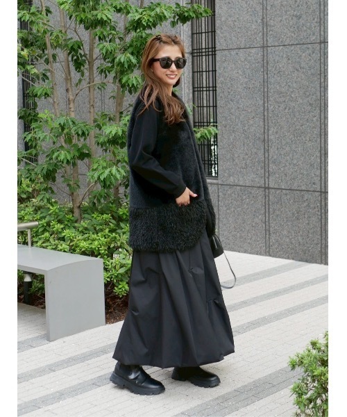 新品【ベイビー/BuyBee】コンビネーションファーベスト ボア異素材ドッキング ボアドッキングファーベスト（その他アウター）｜BeBeoD（べベッド）の