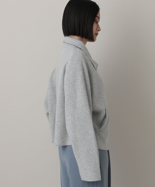 A part by(アパートバイ)の「ラクーンニットブルゾン(ブルゾン・レディース・ベージュ/ライトグレー/ブラック・FREE)」の11枚目の写真