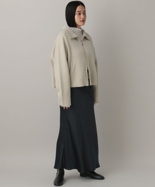 A part by(アパートバイ)の「ラクーンニットブルゾン(ブルゾン・レディース・ベージュ/ライトグレー/ブラック・FREE)」の14枚目の写真