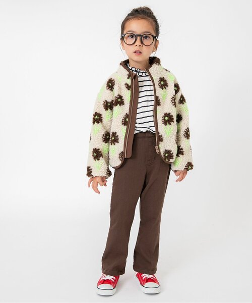 BREEZE（ブリーズ）の「【ジュニア対応】girlsボアジャケット（ブルゾン・キッズ・ブラウン/ピンク・80/90/100/110/120/130/140）」の5枚目の写真