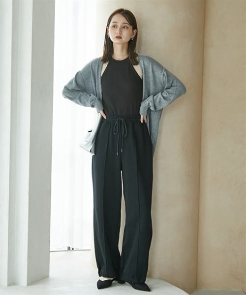 nissen(ニッセン)の「綿混シンプルトッパーニットカーディガン(カーディガン/ボレロ・レディース・ボルドー/ブラック/ブルーグリーン/グレイッシュベージュ/杢グレー・S/M/L/LL)」の12枚目の写真