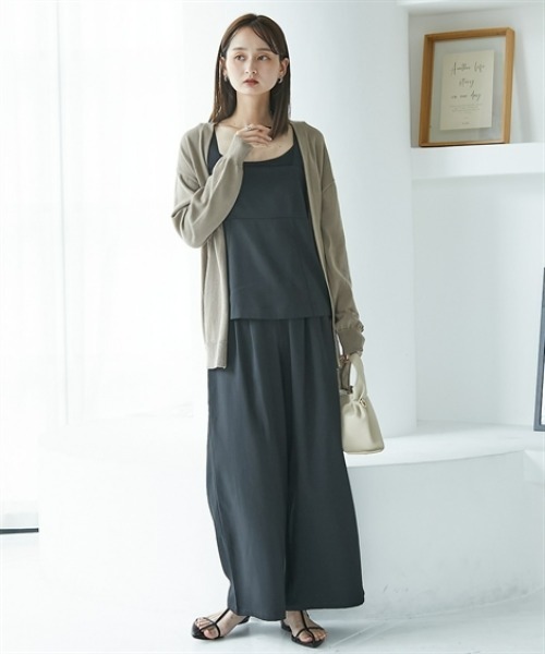 nissen(ニッセン)の「綿混シンプルトッパーニットカーディガン(カーディガン/ボレロ・レディース・ボルドー/ブラック/ブルーグリーン/グレイッシュベージュ/杢グレー・S/M/L/LL)」の17枚目の写真