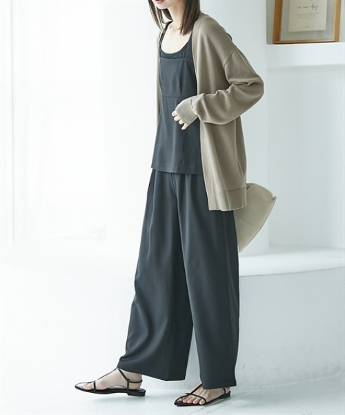 nissen(ニッセン)の「綿混シンプルトッパーニットカーディガン(カーディガン/ボレロ・レディース・ボルドー/ブラック/ブルーグリーン/グレイッシュベージュ/杢グレー・S/M/L/LL)」の19枚目の写真