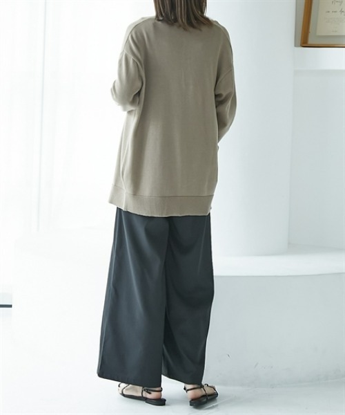 nissen(ニッセン)の「綿混シンプルトッパーニットカーディガン(カーディガン/ボレロ・レディース・ボルドー/ブラック/ブルーグリーン/グレイッシュベージュ/杢グレー・S/M/L/LL)」の21枚目の写真