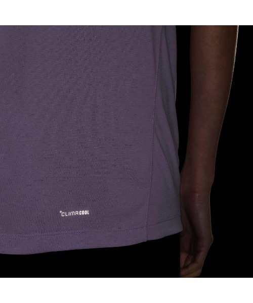 adidas(アディダス)の「アディダス adidas ラックスフロー ルーズフィット 半袖Tシャツ(Tシャツ/カットソー・レディース・ライラック/ブラック・M/L)」の6枚目の写真