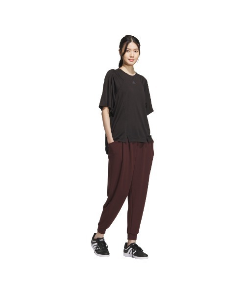 adidas(アディダス)の「アディダス adidas ラックスフロー ルーズフィット 半袖Tシャツ(Tシャツ/カットソー・レディース・ライラック/ブラック・M/L)」の9枚目の写真