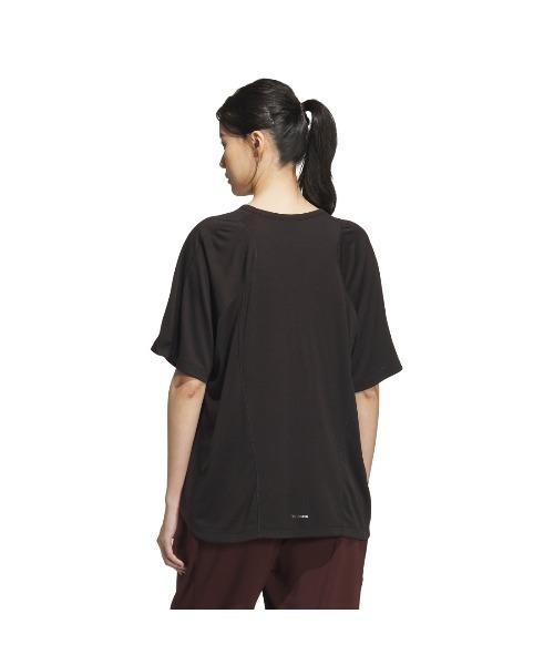 adidas(アディダス)の「アディダス adidas ラックスフロー ルーズフィット 半袖Tシャツ(Tシャツ/カットソー・レディース・ライラック/ブラック・M/L)」の7枚目の写真