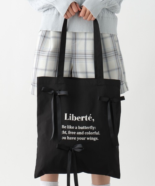 GLOBAL WORK(グローバルワーク)の「リボン付きトートBAG/603700(トートバッグ・キッズ・ミント/ライトパープル/オレンジ/ブラック/ライトブルー・FREE)」の2枚目の写真