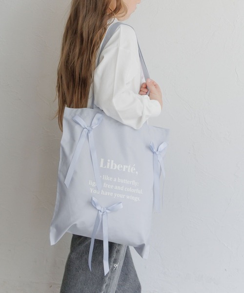 GLOBAL WORK(グローバルワーク)の「リボン付きトートBAG/603700(トートバッグ・キッズ・ミント/ライトパープル/オレンジ/ブラック/ライトブルー・FREE)」の17枚目の写真