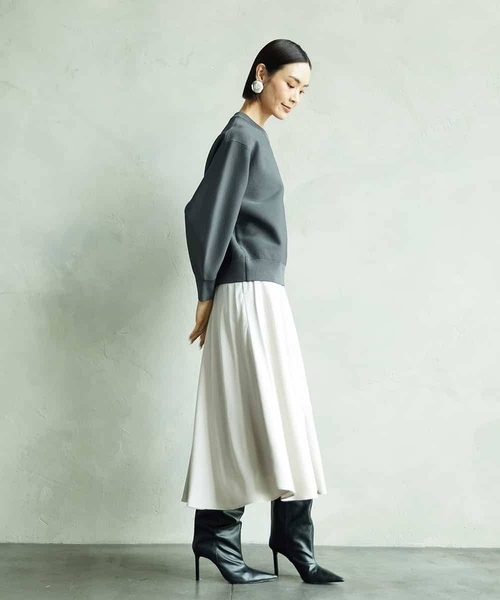 MICHEL KLEIN(ミッシェル・クラン)の「サテンマーメードスカート(スカート・レディース・オレンジ/ブラック・38)」の18枚目の写真