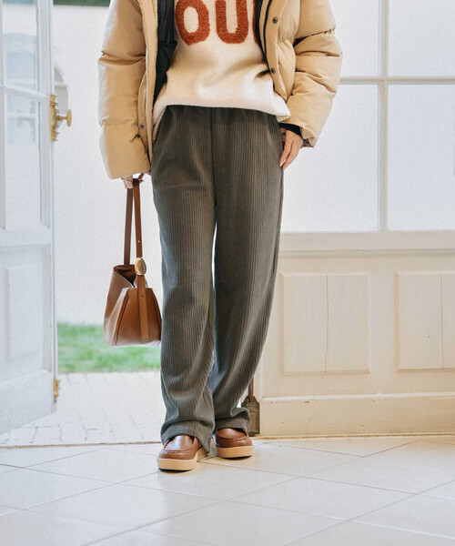 FREAK'S STORE(フリークスストア)の「ストレッチ コーデュロイ イージーパンツ(その他パンツ・レディース・チャコール/ブラウン/オフホワイト/ブルー・SMALL/MEDIUM)」の15枚目の写真