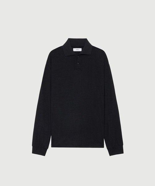 markaware(マーカウェア)の「【MARKA/マーカ】TWO BUTTON POLO L/S TEE(ニット/セーター・メンズ・ブラック/グレー・1/2)」の1枚目の写真